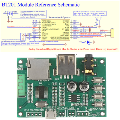BT201 Bluetooth Audio Module Dual Mode 5.0 Lossless Audio Power Amplifier Board Supports TF Card U Disk BLE SPP UART Transparent Trans Base on KT1025 photo-4