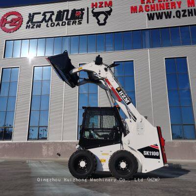 hot sale Chinese construction machine HZM SK1000 mini/small skid track loader high flow