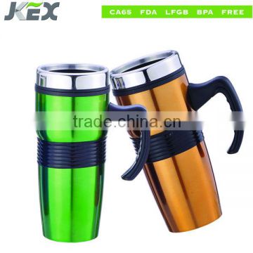 double wall custom coffee mug with handle