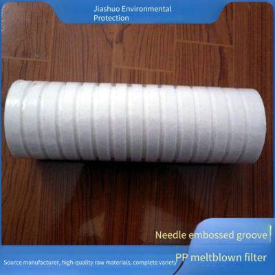 20-дюймовый полипропиленовый распылительно-раздуваемый фильтрующий элемент с тисненой, иглопробойной и канавчатой поверхностью, с большой емкостью по удержанию загрязнений, поставляемый компанией jiashuo environmental protection