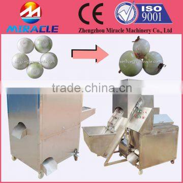 Fresh onion peeling skin and root cutting machine for restaurant