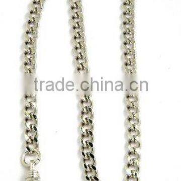 Stainless Steel Desperado Chrome Pocket Watch Chain with T Bar