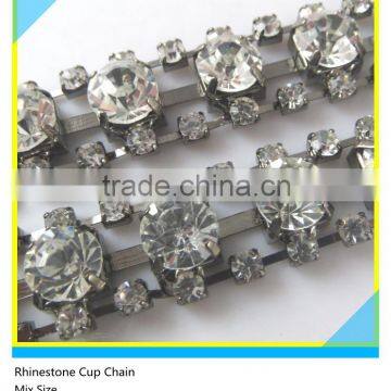 Sew On Ss40 8mm Crystal Rhinestone Jewelry Empty Cup Chain