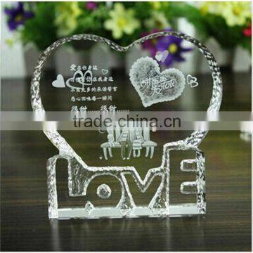 3d laser crystal piezoelectric crystal crystal wedding gift