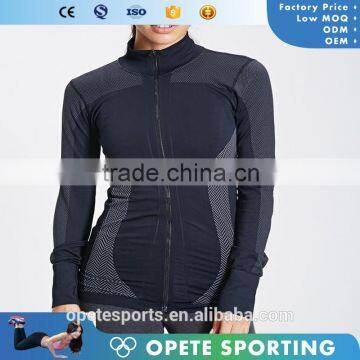 (OEM/ODM Factory) 2016 Yoga wear polyester spandex dry fit Yoga jacket Sports jacket for women