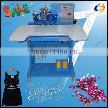 2015 ultrasonic hot fix rhinestone setting machine for two color and two sizes