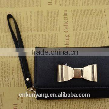 lady's fashion phone wallet with aluminium fram