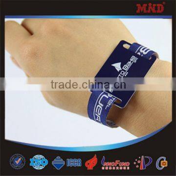 MDW204 Custom Design One Time Use Disposable NFC Woven RFID Wristband for Event photo-3