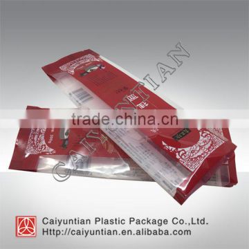 Back seal fine dried noodle plastic packing bag with factory price