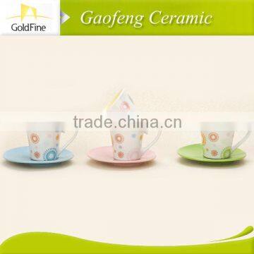 Cheaper Ceramic Tea Cup & Saucer With Decal