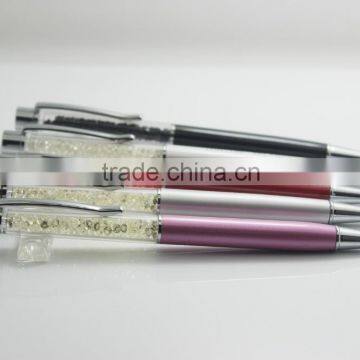 Manufacturing Twist Bling Stylus Pen Promotional Metal crystal Ball Pen