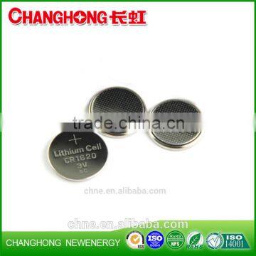 Changhong 3v lithium coin cell CR1620 battery