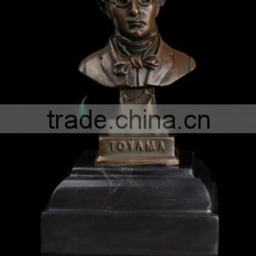 Bronze Tovama table bust statue