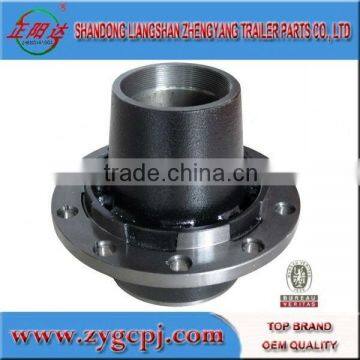 Truck hub for trailer axle