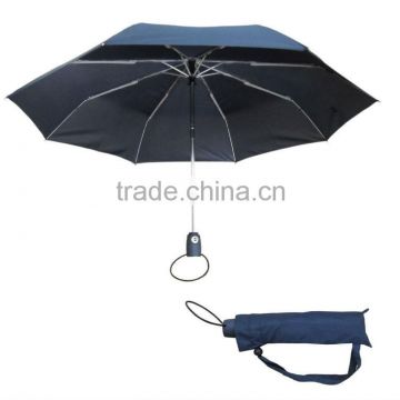 auto open & close 3 fold blue promotion umbrella