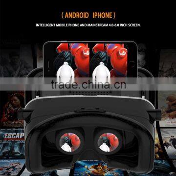 2016 hottest Head Mount Plastic Version vr 3d glasses 2nd generation Accept OEM customized logo