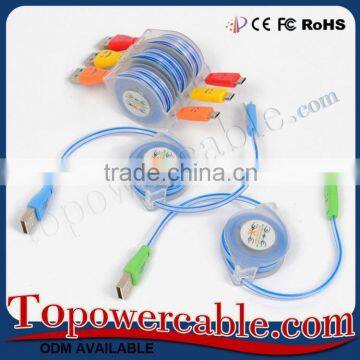 Manufacturing Creative Premium Transparent Retractable Micro USB Cables