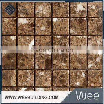 305x305 Dark Emperador Marble Arabic Mosaic with Cheap Price