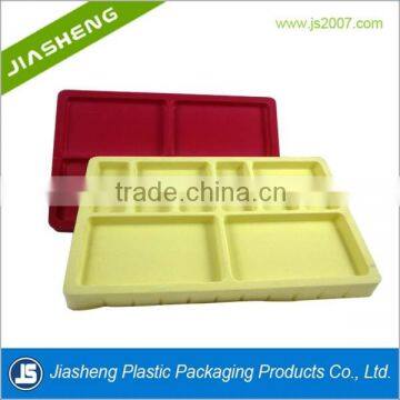 Dongguan customized luxury flocking colorful cosmetic tray