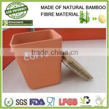 new eco-friendly bamboo fiber condiment canl with lids, 11*11*10.6cm                        
                                                                                Supplier's Choice