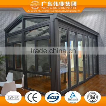 2016 arrival China suppliers extruded aluminium profiles for sunlight green glass house