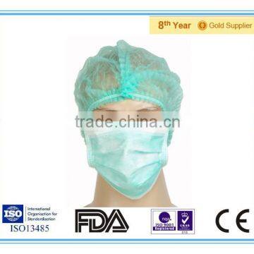 3 ply Disposable PP non woven face mask with earloop in FDA,CE,ISO13485 Standard