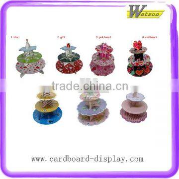 Custom Colorful Decorative Cardboard 3-Tier Cupcake Stand photo-6