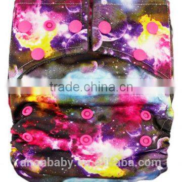 Baby Products Reusable Bamboo Charcoal Cloth Baby Diapers with Double Gussets