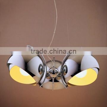 polished chrome round shape simple pendant lamp