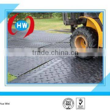 Temporary Protective Floor Coverings/portable roadways mats HDPE/HDPE ground protection track mat