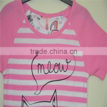 Cotton Net Plain Cat Baby Girl Tshirt photo-3