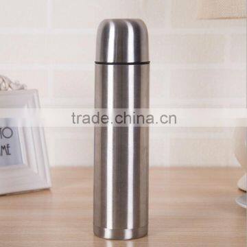 750ml double wall stainless steel thermos/stainless steel bullet vacuum flask with pump strainer water bottle