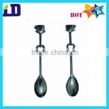 love shape Silver zinc alloy souvenior Spoons with logo