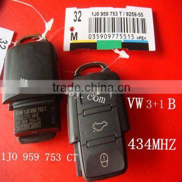 Tongda key 3+1button remote key 315mhz ( 1JO 959 753 T V2 ) for VW