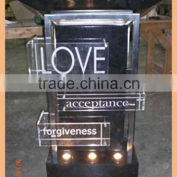 Yellow Color Advertising Equipment Acrylic Display Rack for Advertising Rack photo-4
