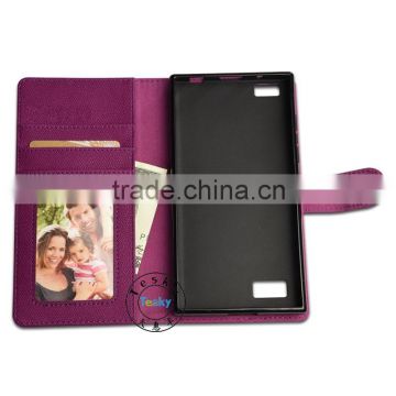 Shockproof 5.0 '' Cellphone Wallet Folio Leather Flip Cover Case For BlackBerry Leap With Card And ID Slots , Magnetic Closure