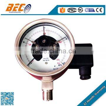 three contacts all stainless steel electric contact pressure gauge