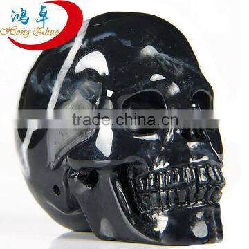 Natural mineral stone carving furnishing articles skull in hand crafts alternative collections