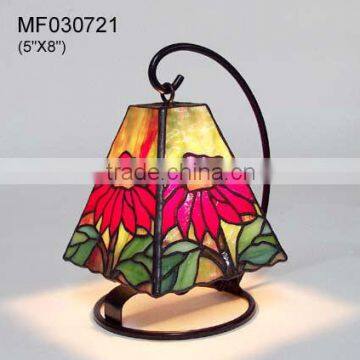 MX000080 christmas lighting happy holiday tiffany desk lamp poinsettia lantern