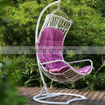 balcony woven big thick rattan swing chair