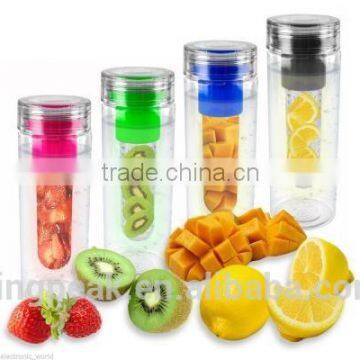 BPA free Infuser Water Bottle - Made with TRITAN Copolyester Drinking Cup/water bottle with fruit infuser