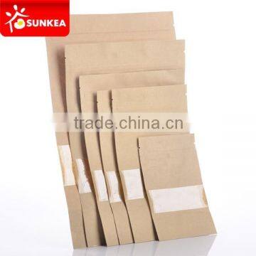 Kraft paper dry fruit tea packing pouch bag with window                        
                                                Quality Choice