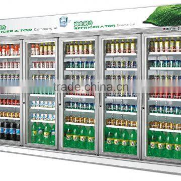 Luxury beverage display cooler for supermarket