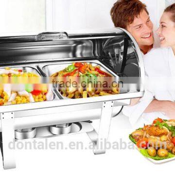 Update International Stainless Steel Chafer, Buffet Round Chafing Dish Food Warmer photo-3