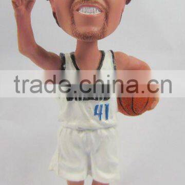 customized polyresin basketball sport player bobble head