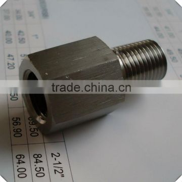 inner and outer thread connector made of hex barb