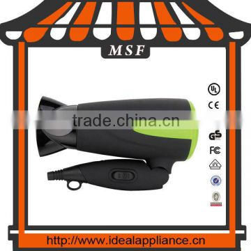 Mini travel 12V foldable hair dryer with dual voltage