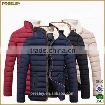 high quality winter Weatherproof Men's Puffer Jacket neck with fleece