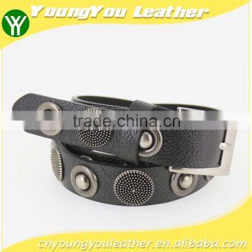 Women's Fashion Flowermetal Studded Jeans Belt With Shiny Rhinestone Accessories in Chinese Factory