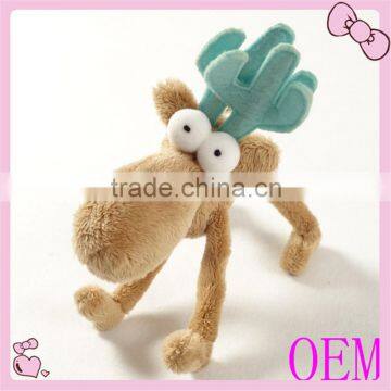 Best selling funny mini deer plush animal keychain